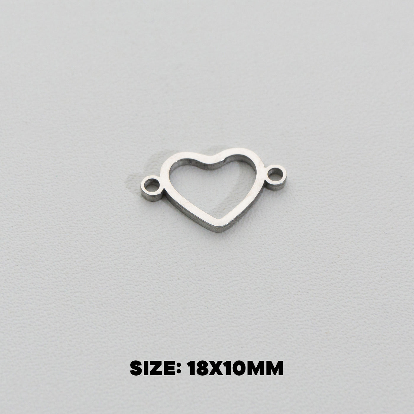 Statement Plain Heart Connector Stainless Steel PVD Gold Plated Liontin Konektor Hati Polos Hypoallergenic