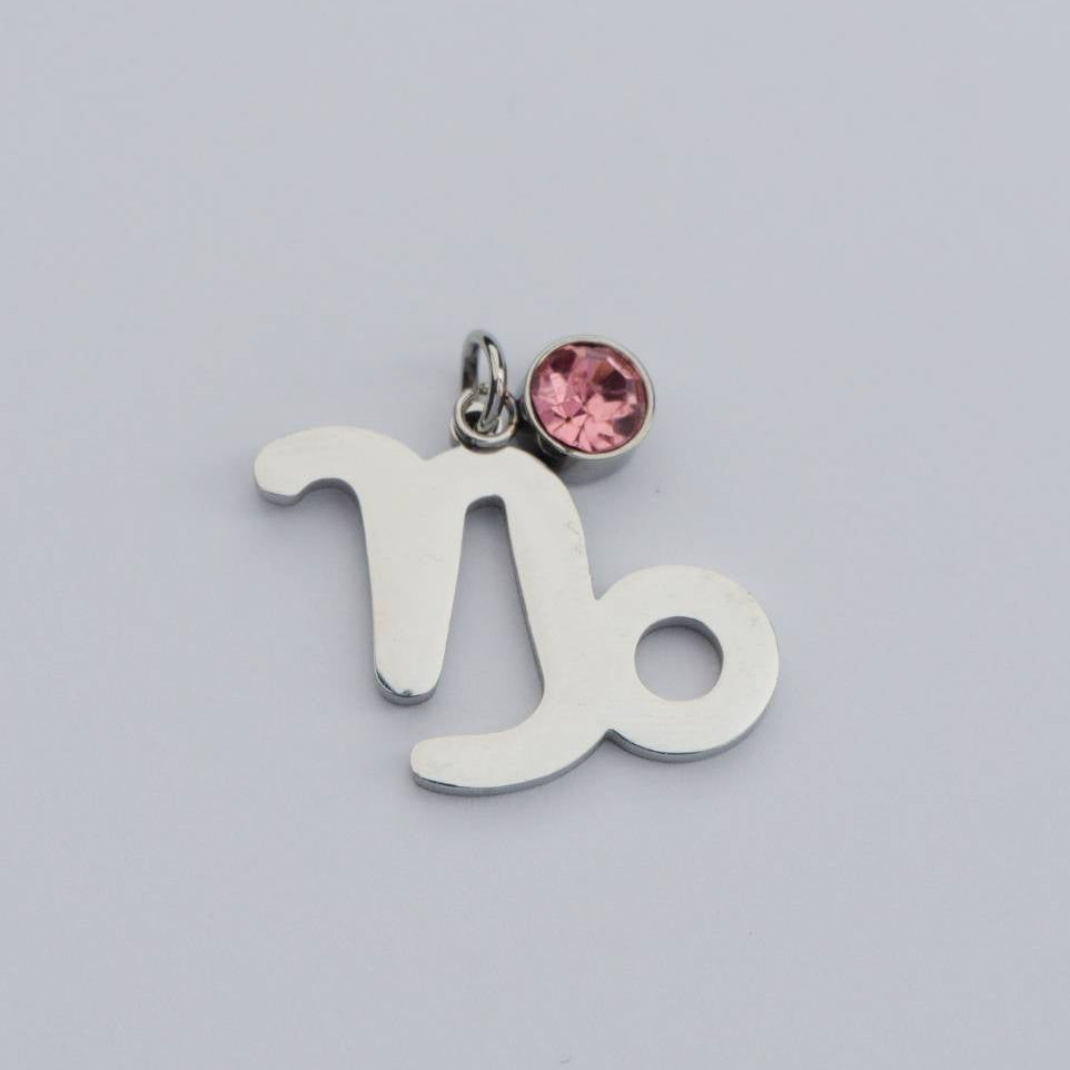 Colorful Zodiac Sign Pendant Stainless Steel PVD Gold Plated Liontin Zodiak Besar Hypoallergenic