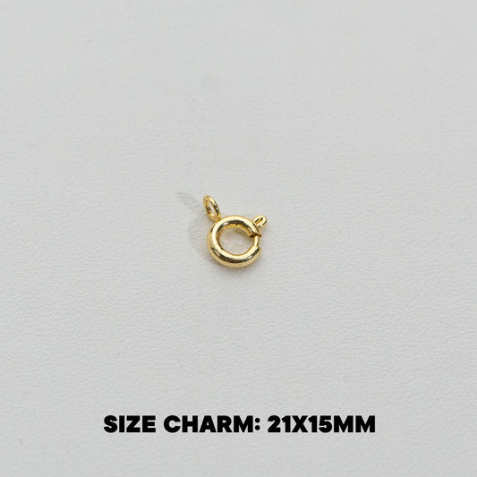 (5pcs) Mini Round Clasp DIY Stainless Steel PVD Gold Plated Pengait Bulat Hypoallergenic