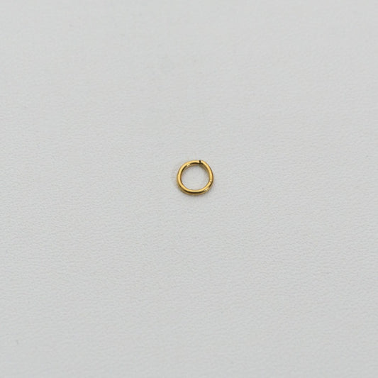 (20 pcs) 5mm Jump Ring O DIY Stainless Steel PVD Gold Plated Ring O bulat Hypoallergenic