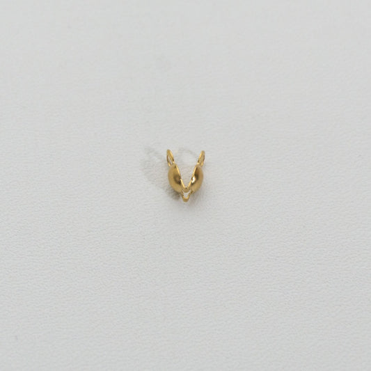 (10pcs) 4mm Crimp Beads Knot Cover DIY Stainless Steel PVD Gold Plated Kodokan Jepit Hypoallergenic