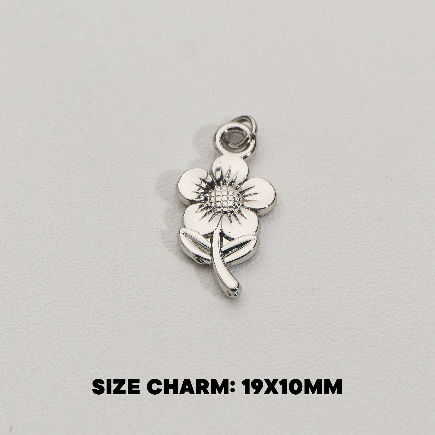 Plain Sunflower Charms Stainless Steel PVD Gold Plated Liontin Bunga Matahari Hypoallergenic