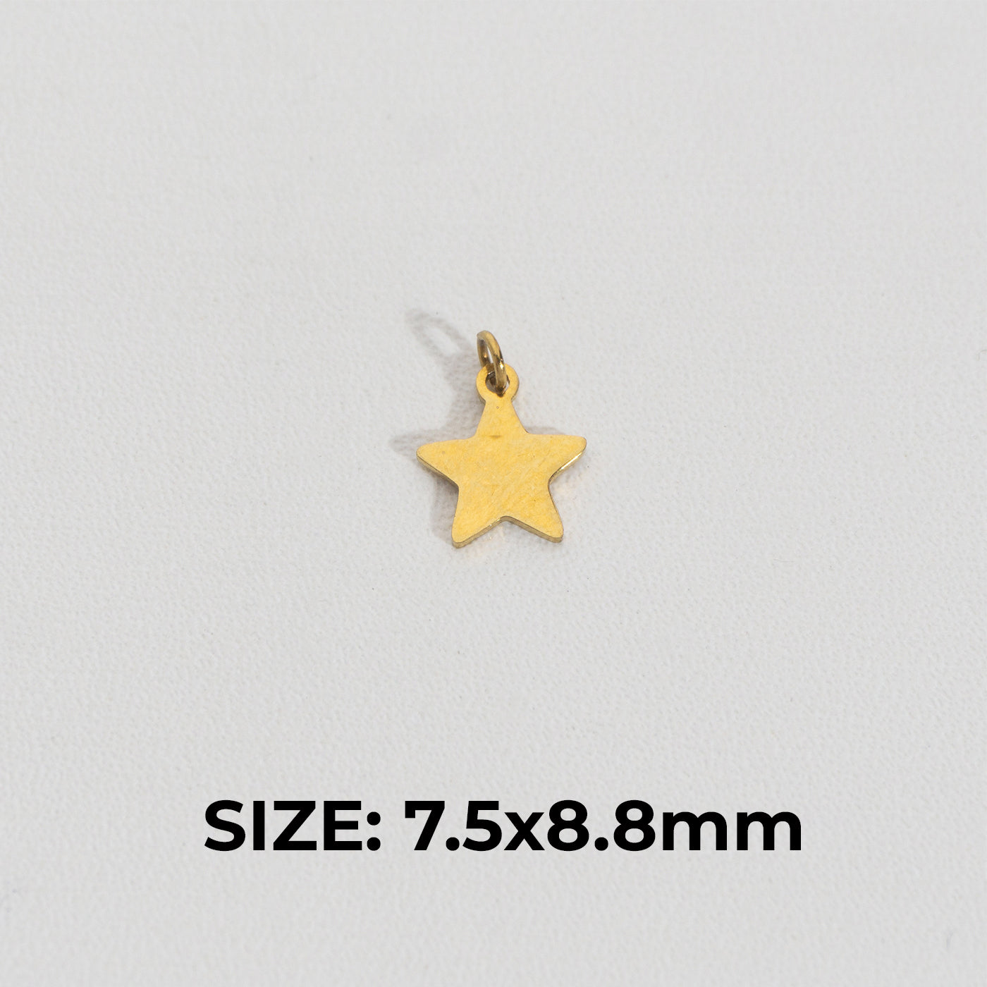 Tiny Plain Star Charm Stainless Steel PVD Gold Plated Liontin Bintang Kecil Hypoallergenic
