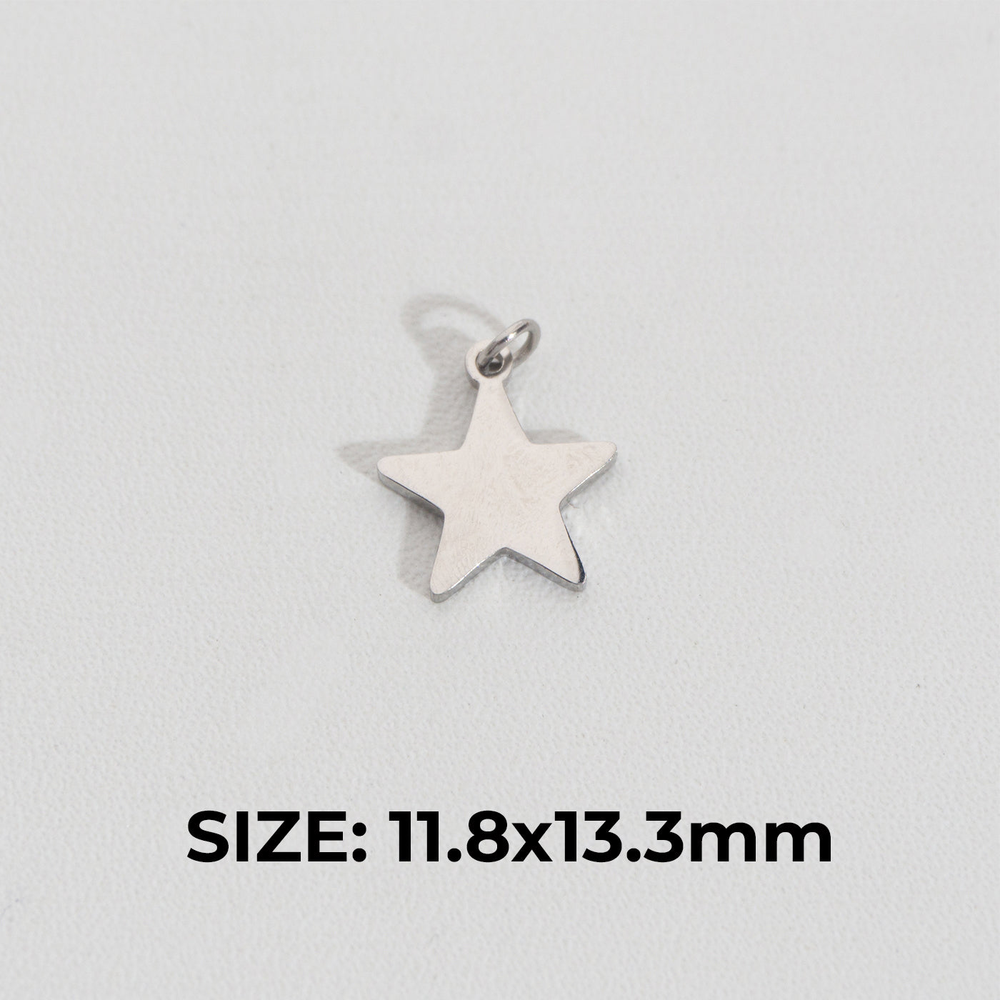 Tiny Plain Celestial Star Charm Stainless Steel PVD Gold Plated Liontin Bintang Polos Kecil Hypoallergenic
