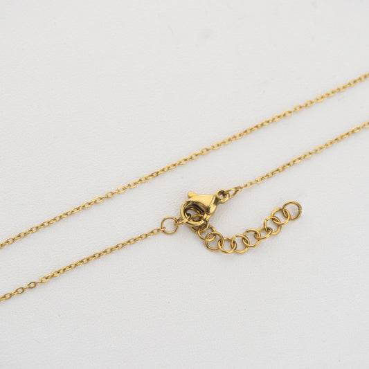 (24cm) Dainty Rolo Chain Anklet Bracelet Stainless Steel PVD Gold Plated Rantai Gelang Kaki Hypoallergenic
