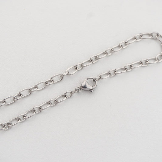 Silver Cable Chain Bracelet Stainless Steel PVD Gold Plated Rantai Gelang Silver Hypoallergenic