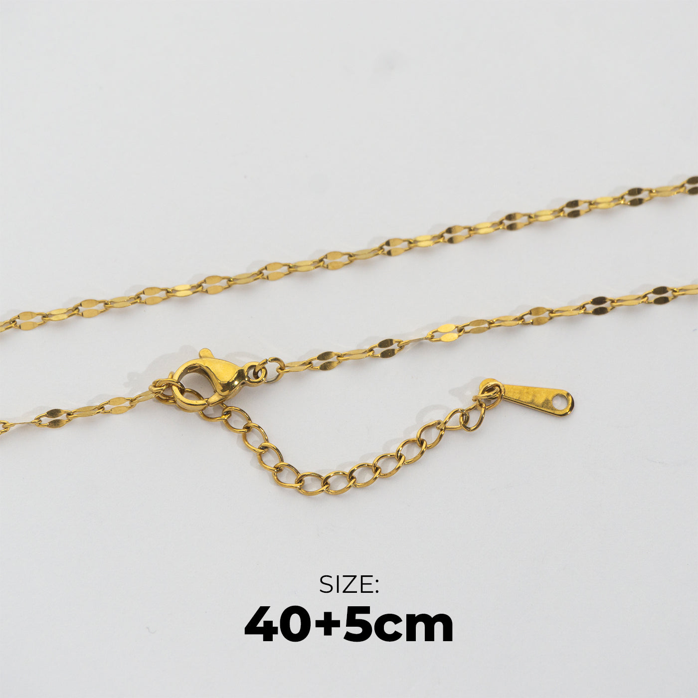 Coffee Bean Chain Necklace Stainless Steel PVD Gold Plated Rantai Kalung Pecah Kopi Hypoallergenic