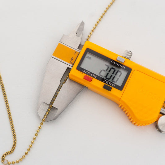 2 Style Buble Curb Chain Necklace Stainless Steel PVD Gold Plated Rantai Kalung Bola Pipih Hypoallergenic
