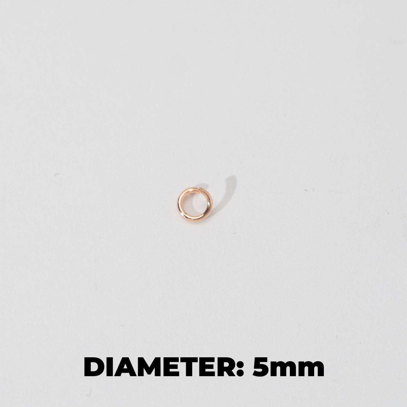 (20 pcs) 5mm Jump Ring O DIY Stainless Steel Gold Plating Ring O bulat Hypoallergenic