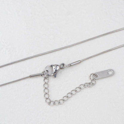 (47+5cm) Round Snake Chain Necklace Stainless Steel PVD Gold Plated Rantai Kalung Bulat Ular Hypoallergenic