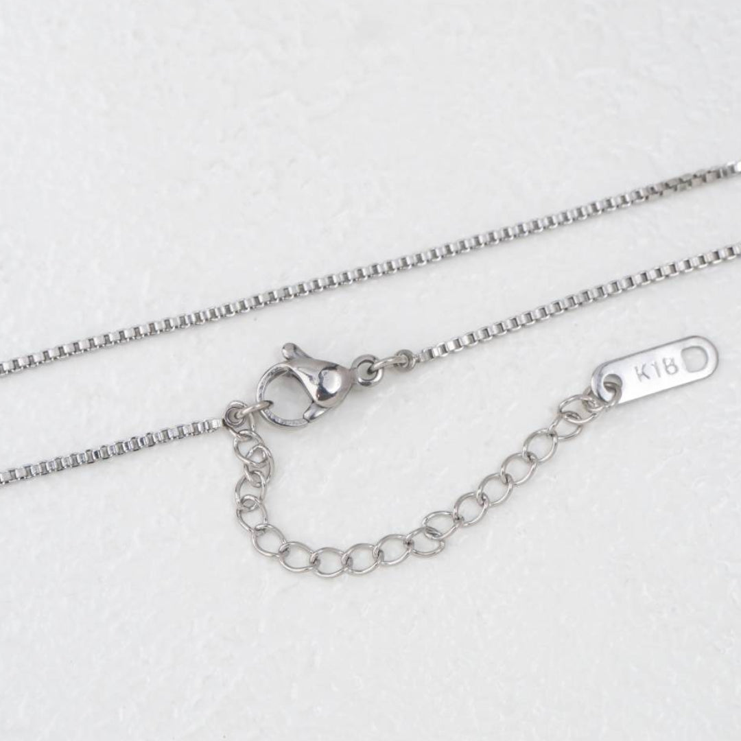 (47+5cm) Box Chain Necklace Stainless Steel PVD Gold Plated Rantai Kalung Itali Kaca Hypoallergenic
