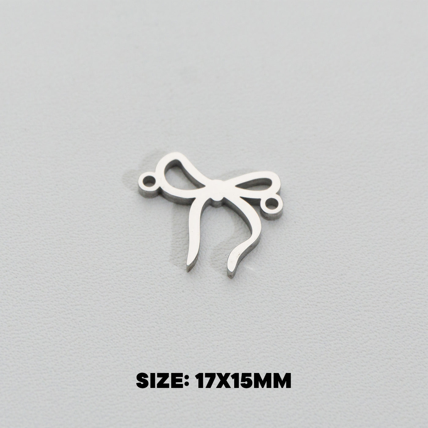 Plain Ribbon Connector Stainless Steel PVD Gold Plated Liontin Konektor Pita Polos Hypoallergenic