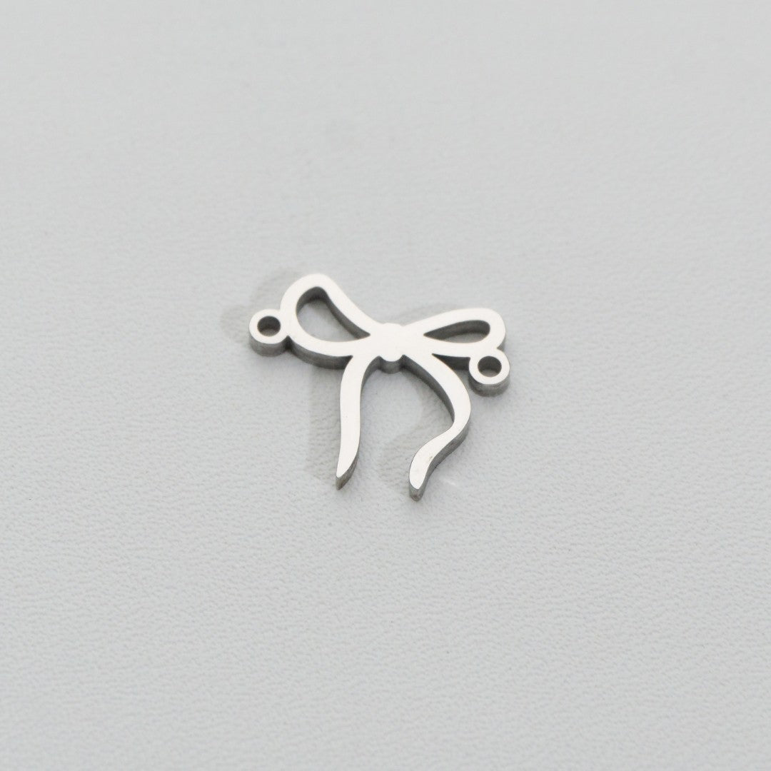 Plain Ribbon Connector Stainless Steel PVD Gold Plated Liontin Konektor Pita Polos Hypoallergenic