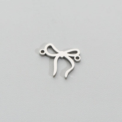 Plain Ribbon Connector Stainless Steel PVD Gold Plated Liontin Konektor Pita Polos Hypoallergenic