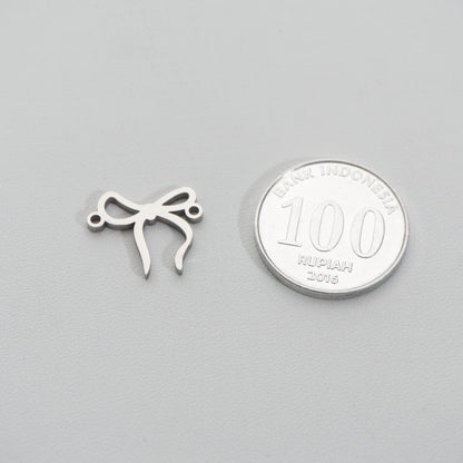 Plain Ribbon Connector Stainless Steel PVD Gold Plated Liontin Konektor Pita Polos Hypoallergenic