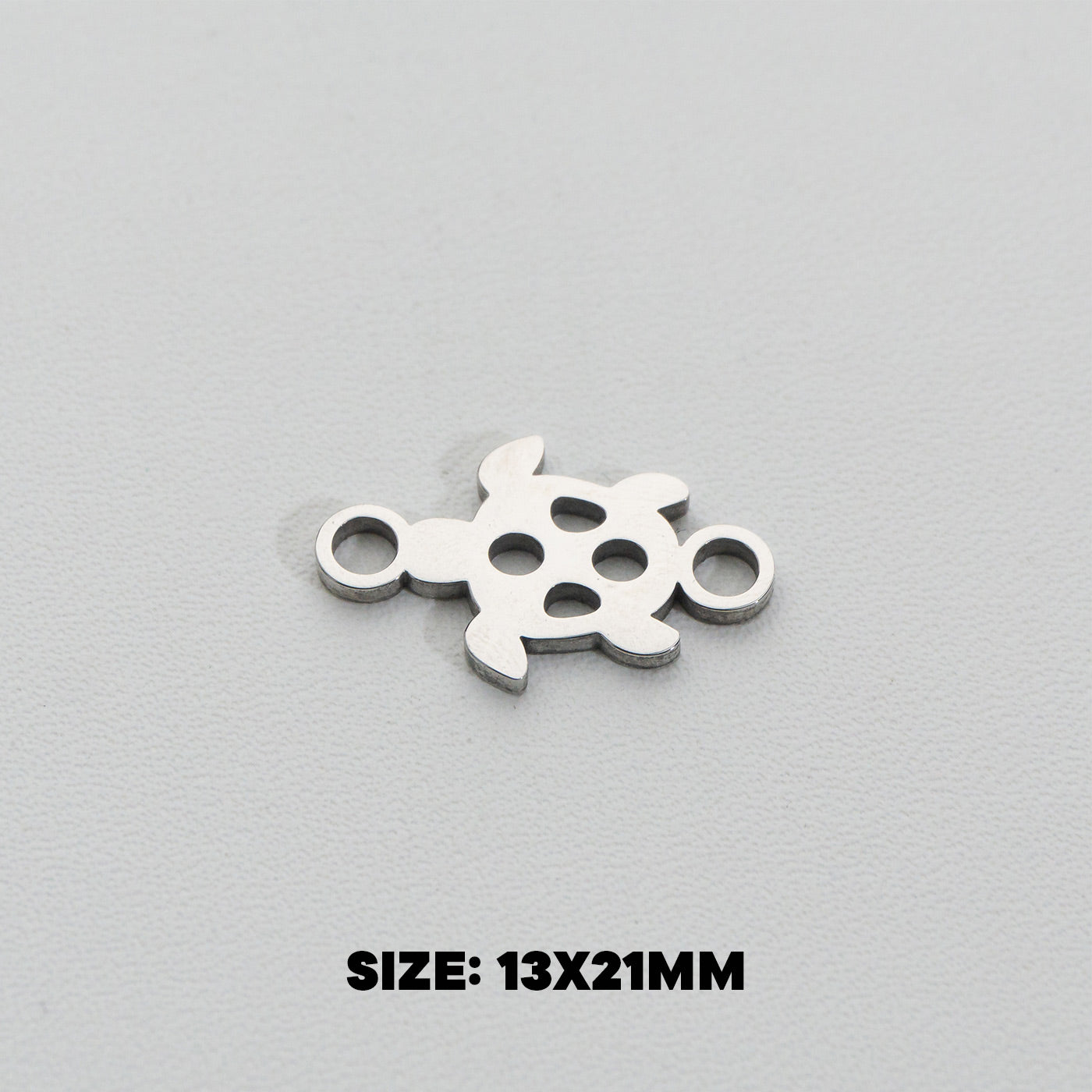 Sea Turtle Connector Stainless Steel PVD Gold Plated Liontin Konektor Penyu Laut Hypoallergenic
