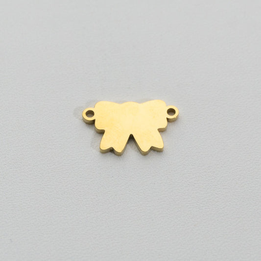 Minimalist Ribbon Connector Stainless Steel PVD Gold Plated Liontin Konektor Pita Minimalis Hypoallergenic