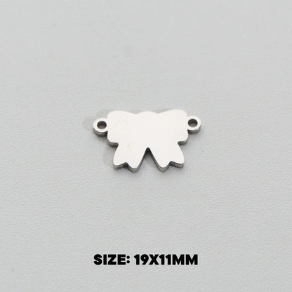 Minimalist Ribbon Connector Stainless Steel PVD Gold Plated Liontin Konektor Pita Minimalis Hypoallergenic