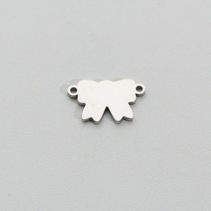 Minimalist Ribbon Connector Stainless Steel PVD Gold Plated Liontin Konektor Pita Minimalis Hypoallergenic