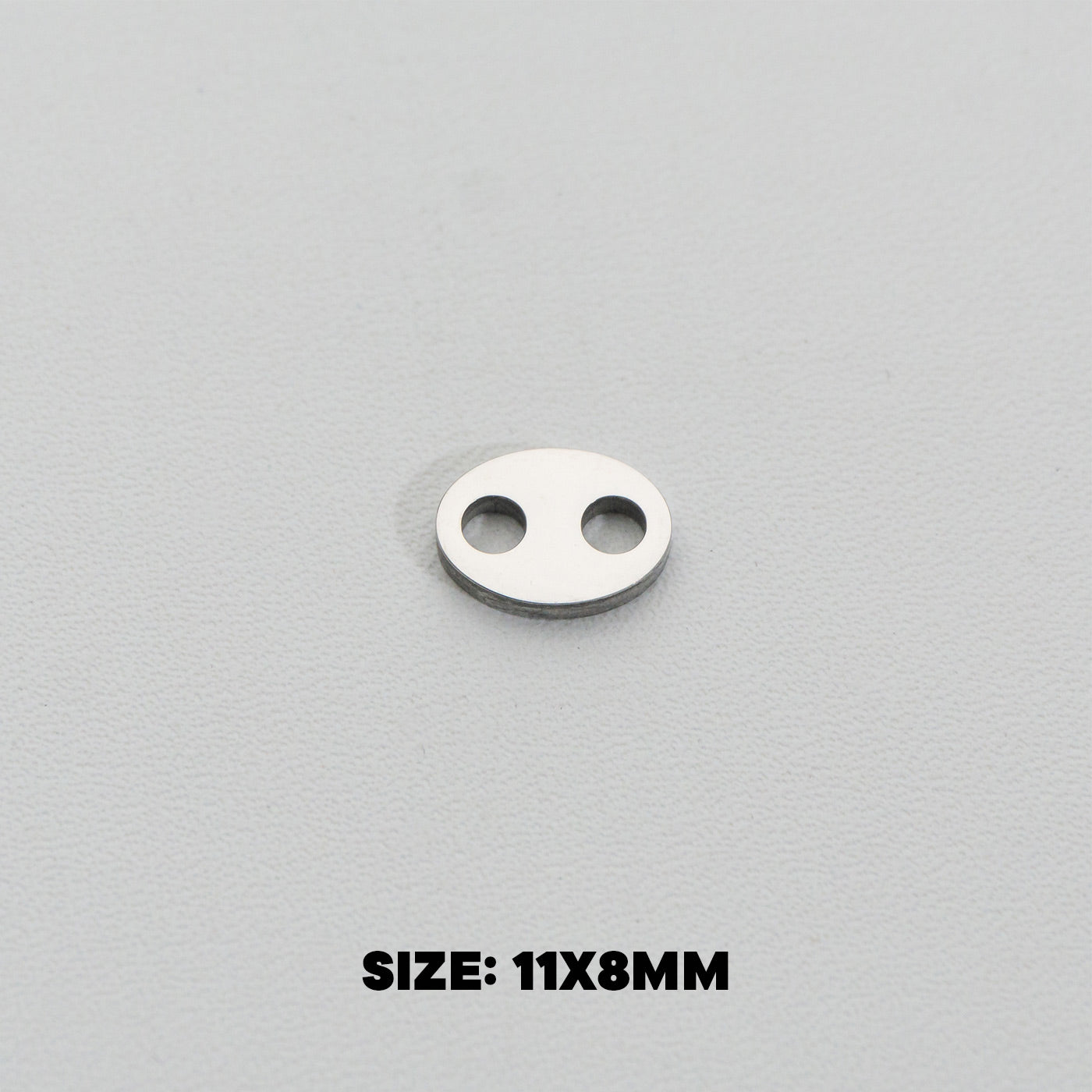 Plain Oval Connector Stainless Steel PVD Gold Plated Liontin Konektor Oval Hypoallergenic