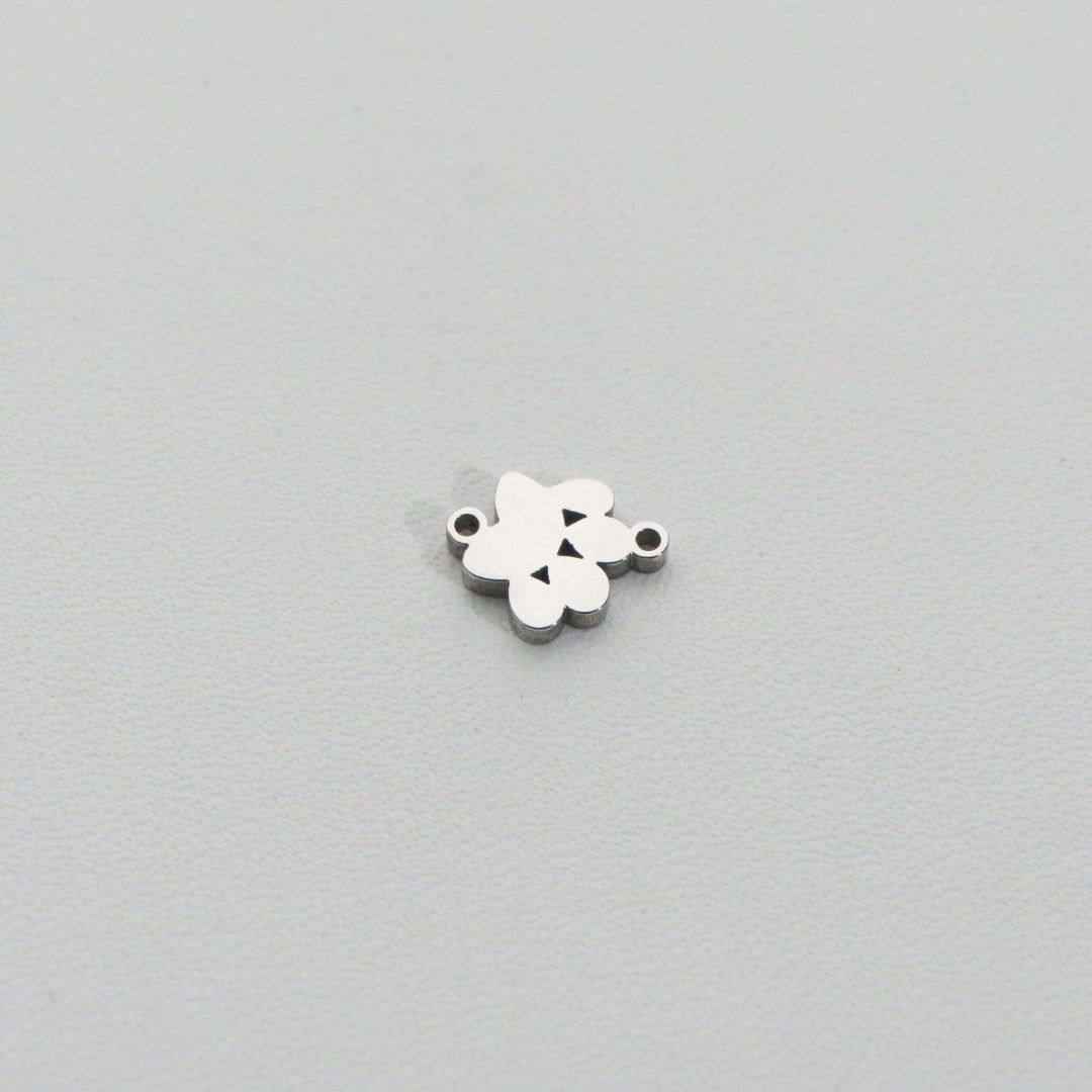 Mini Plain Animal Paw Connector Stainless Steel PVD Gold Plated Liontin Konektor Telapak Kaki Hewan Hypoallergenic