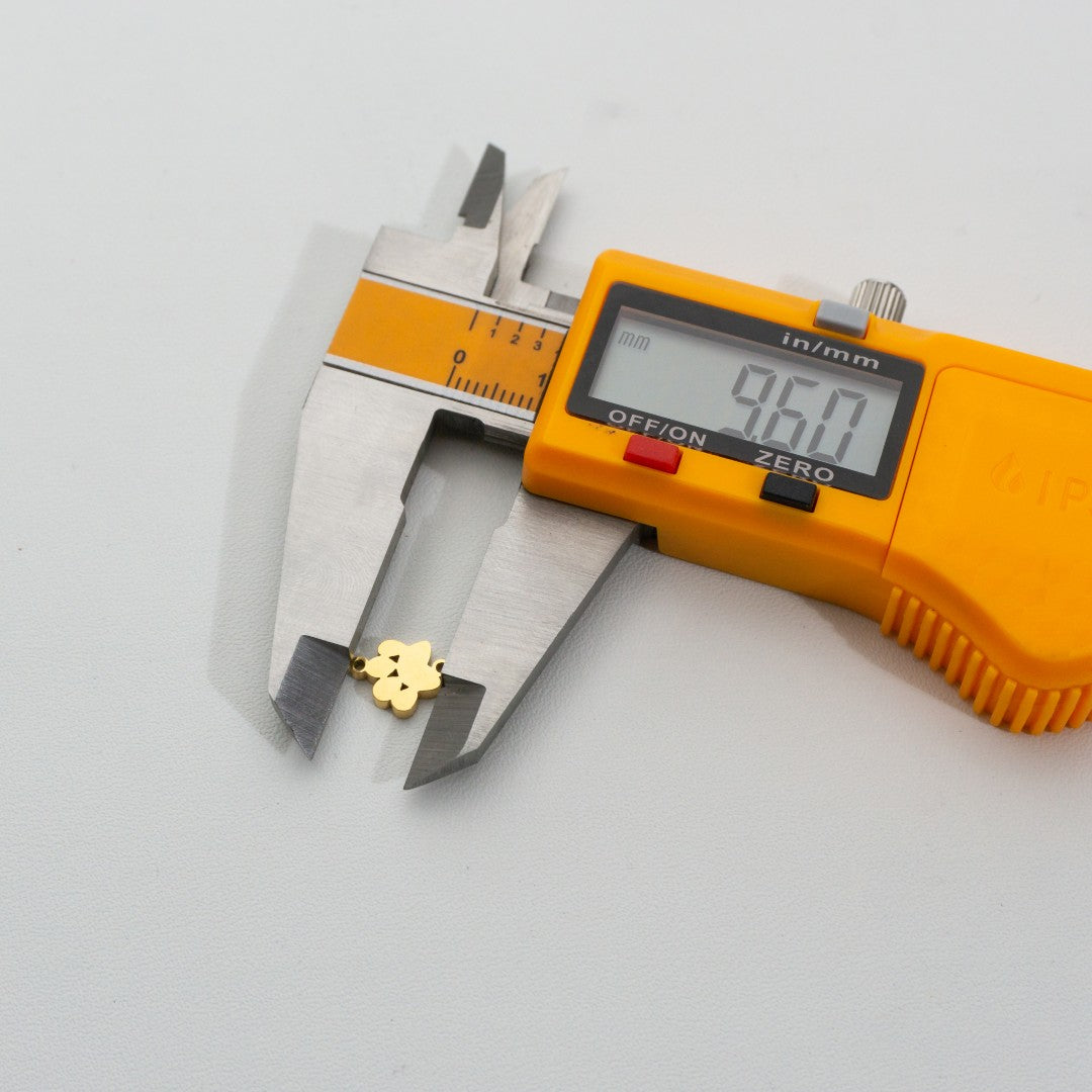 Mini Plain Animal Paw Connector Stainless Steel PVD Gold Plated Liontin Konektor Telapak Kaki Hewan Hypoallergenic