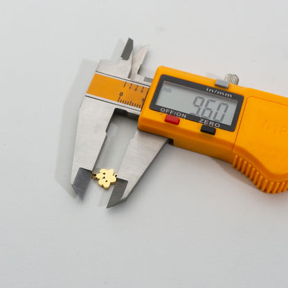 Mini Plain Animal Paw Connector Stainless Steel PVD Gold Plated Liontin Konektor Telapak Kaki Hewan Hypoallergenic