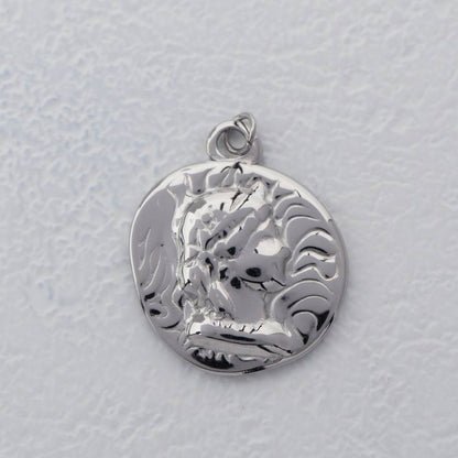 (22mm) Queen Embossed Coin Medal Charm Stainless Steel PVD Gold Plated Liontin Dewi Hypoallergenic