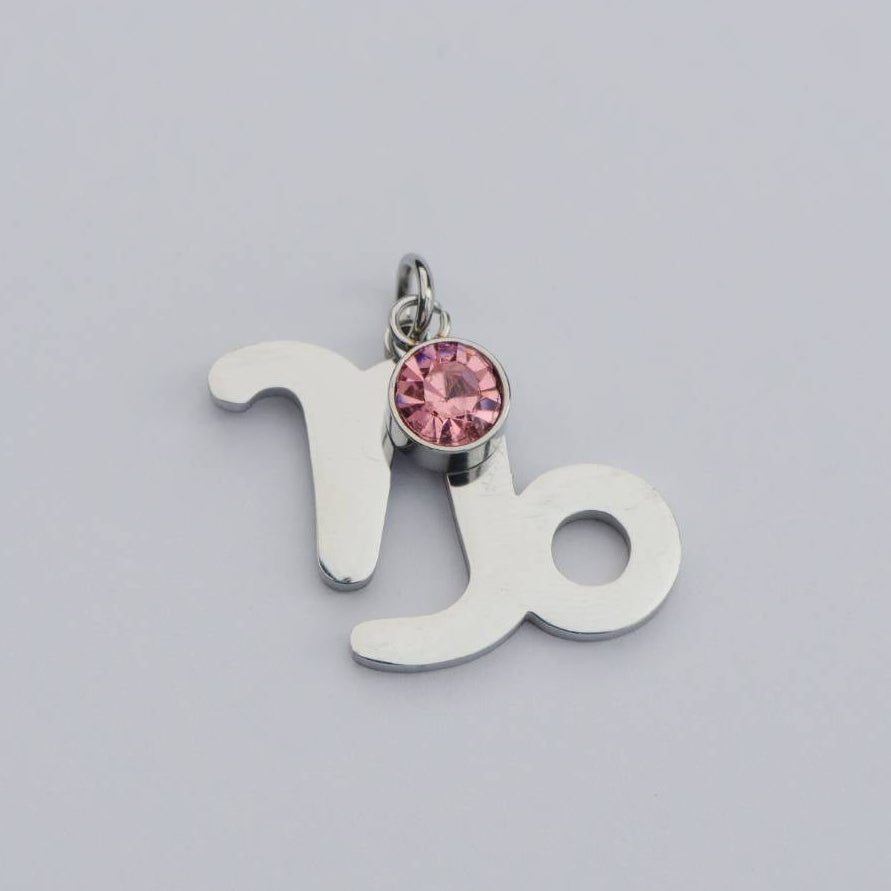 Colorful Zodiac Sign Pendant Stainless Steel PVD Gold Plated Liontin Zodiak Besar Hypoallergenic