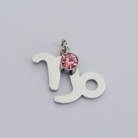 Colorful Zodiac Sign Pendant Stainless Steel PVD Gold Plated Liontin Zodiak Besar Hypoallergenic