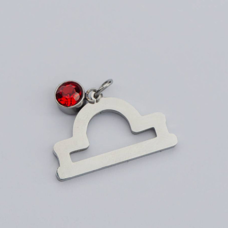 Colorful Zodiac Sign Pendant Stainless Steel PVD Gold Plated Liontin Zodiak Besar Hypoallergenic