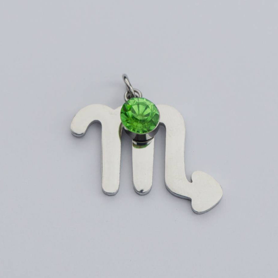 Colorful Zodiac Sign Pendant Stainless Steel PVD Gold Plated Liontin Zodiak Besar Hypoallergenic