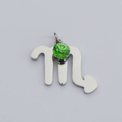 Colorful Zodiac Sign Pendant Stainless Steel PVD Gold Plated Liontin Zodiak Besar Hypoallergenic