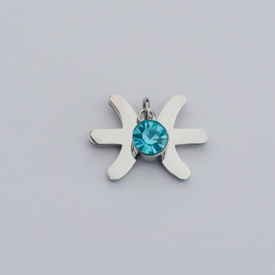 Colorful Zodiac Sign Pendant Stainless Steel PVD Gold Plated Liontin Zodiak Besar Hypoallergenic