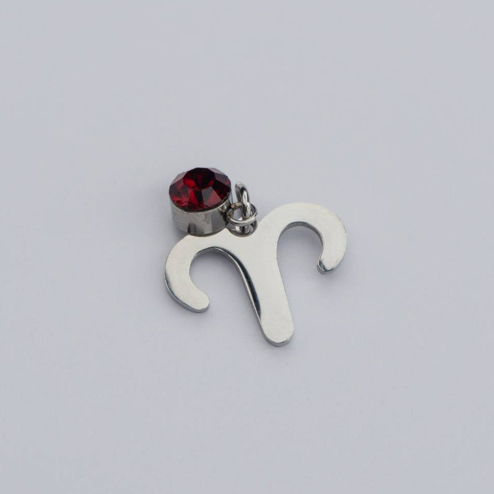 Colorful Zodiac Sign Pendant Stainless Steel PVD Gold Plated Liontin Zodiak Besar Hypoallergenic