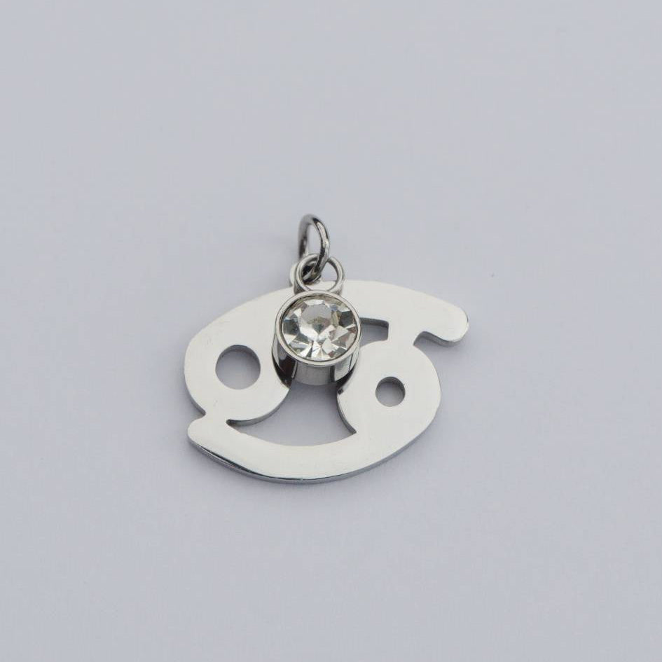 Colorful Zodiac Sign Pendant Stainless Steel PVD Gold Plated Liontin Zodiak Besar Hypoallergenic