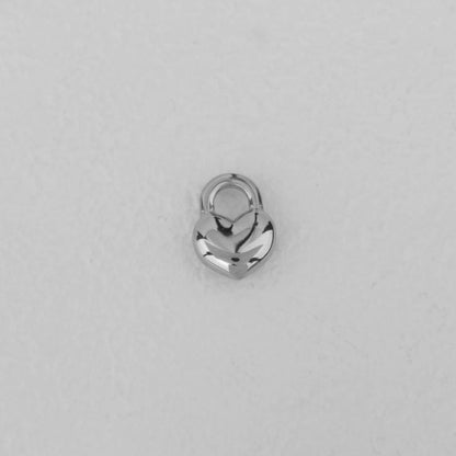 (1.4cm) Heart Love Lock Pendant Stainless Steel PVD Gold Plated Liontin Hati Gembok Hypoallergenic