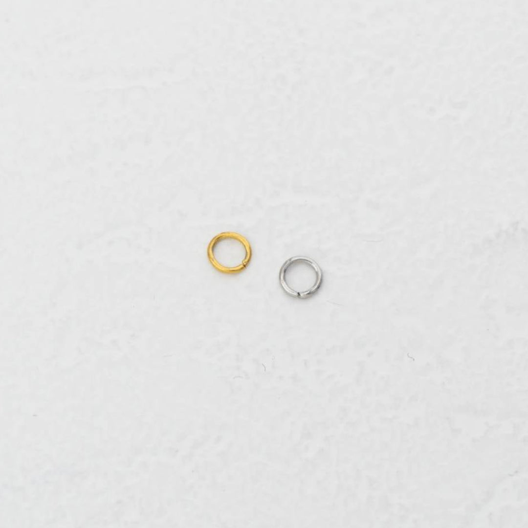 (20 pcs) (4x0.6mm) Jump Ring O DIY Stainless Steel PVD Gold Plated Ring O bulat Hypoallergenic