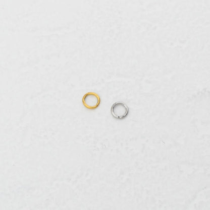 (20 pcs) (4x0.6mm) Jump Ring O DIY Stainless Steel PVD Gold Plated Ring O bulat Hypoallergenic