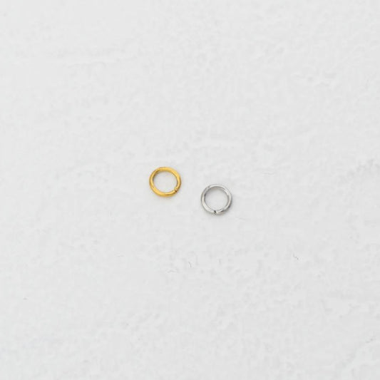 (20 pcs) (4x0.6mm) Jump Ring O DIY Stainless Steel PVD Gold Plated Ring O bulat Hypoallergenic