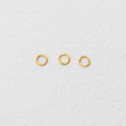 (20 pcs) (4x0.6mm) Jump Ring O DIY Stainless Steel PVD Gold Plated Ring O bulat Hypoallergenic