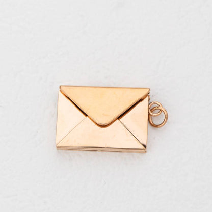 (20mm) Openable Love Letter Envelope Pendant Stainless Steel PVD Gold Plated Liontin Amplop Surat Cinta Hypoallergenic