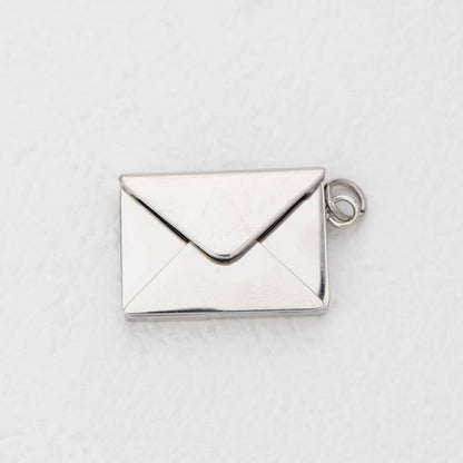 (20mm) Openable Love Letter Envelope Pendant Stainless Steel PVD Gold Plated Liontin Amplop Surat Cinta Hypoallergenic