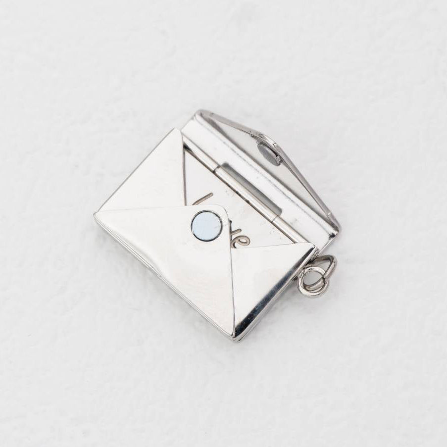 (20mm) Openable Love Letter Envelope Pendant Stainless Steel PVD Gold Plated Liontin Amplop Surat Cinta Hypoallergenic