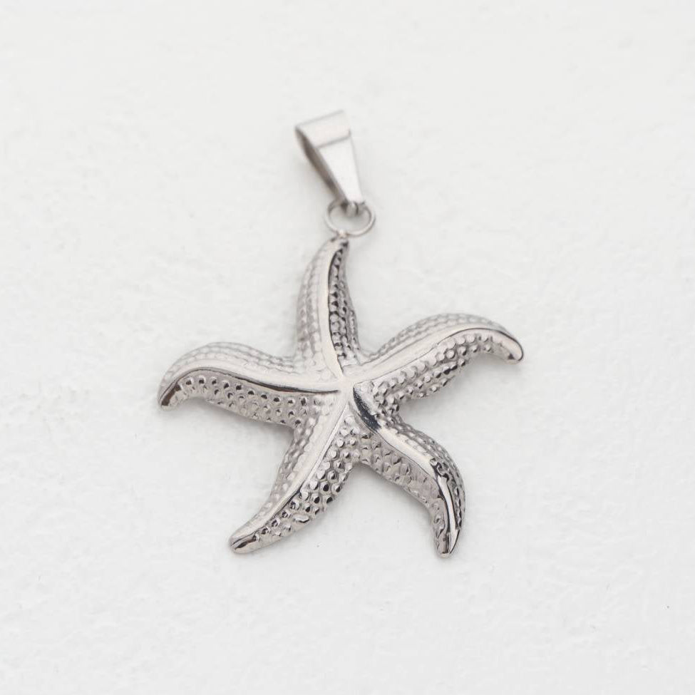 (4.5cm) Big Ocean Starfish Pendant Stainless Steel PVD Gold Plated Liontin Bintang Laut Besar Hypoallergenic