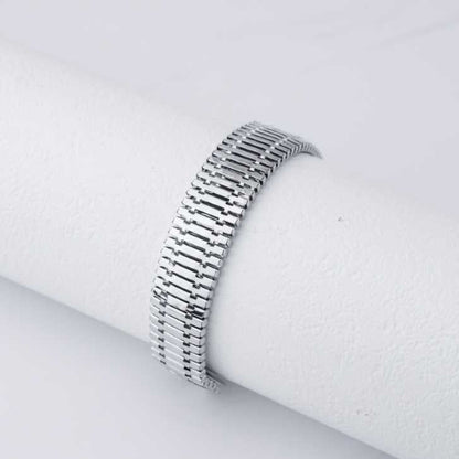 (23.5cm) Chunky Herringbone Snake Chain Men's Bracelet Stainless Steel Rantai Gelang Pria Hypoallergenic
