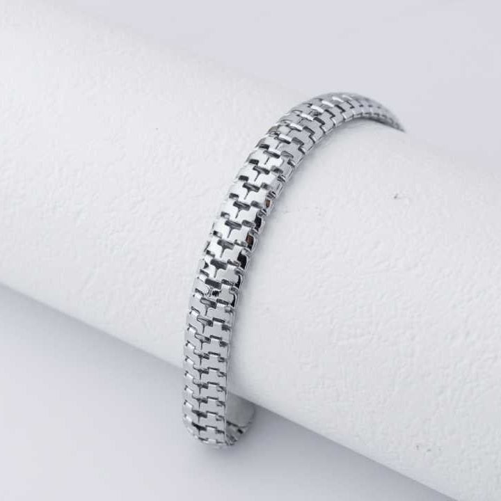 (21cm) Chunky Snake Chain Men's Bracelet Stainless Steel Rantai Gelang Pria Hypoallergenic