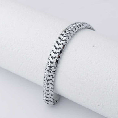 (21cm) Chunky Snake Chain Men's Bracelet Stainless Steel Rantai Gelang Pria Hypoallergenic