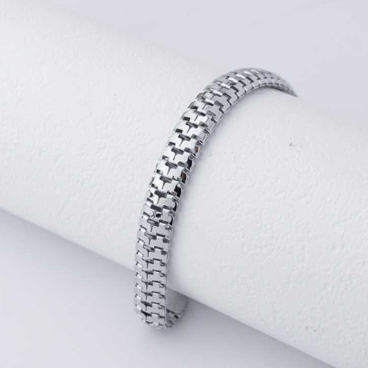 (21cm) Chunky Snake Chain Men's Bracelet Stainless Steel Rantai Gelang Pria Hypoallergenic