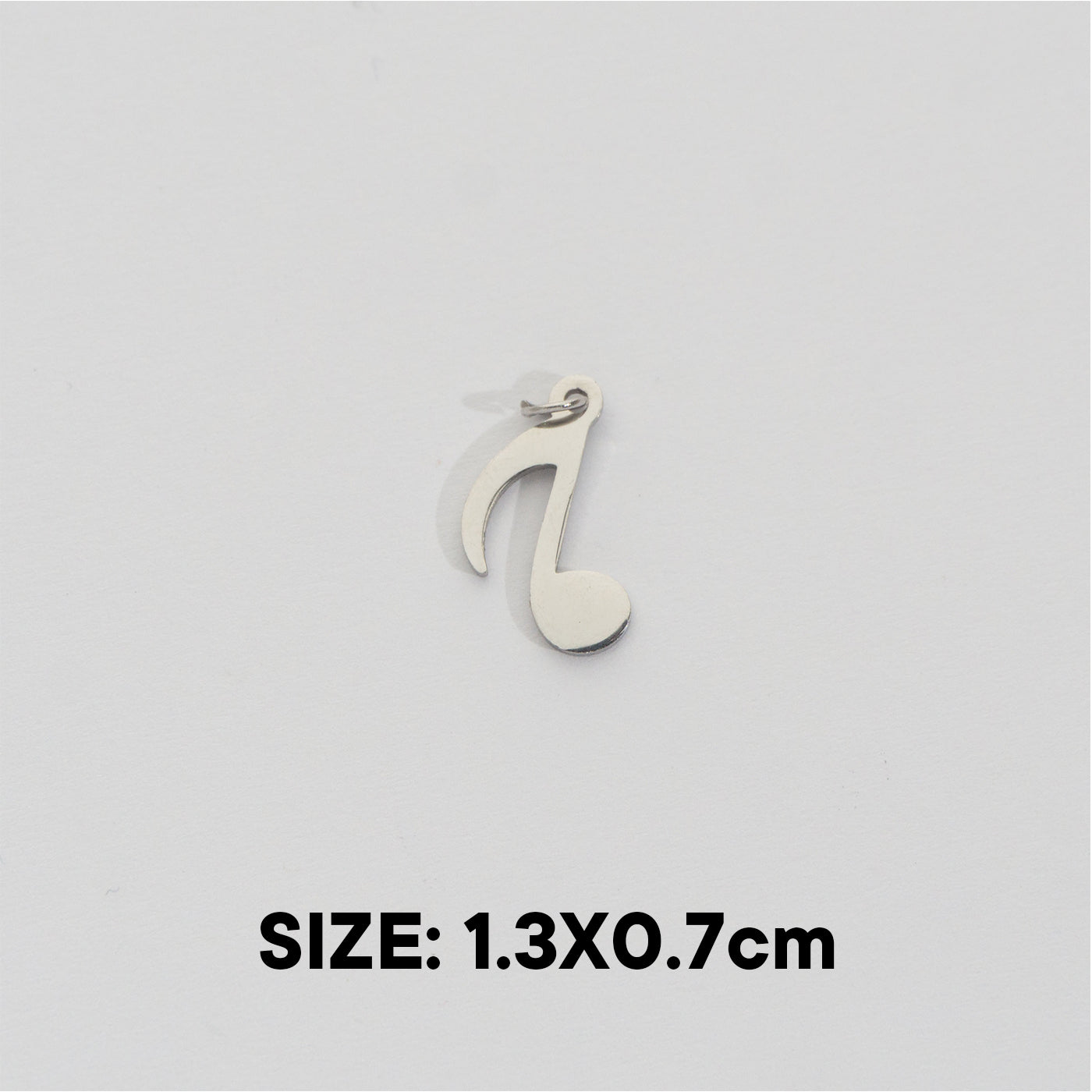 (1.3cm) Eighth Note Musical Charm Stainless Steel PVD Gold Plated Liontin Nada Musik Hypoallergenic